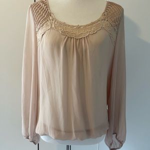 Daniel Rainn Sheer Blush Top